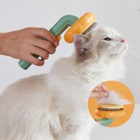 Pet Pumpkin Brush, Pet Grooming Self Cleaning Slicker Brush For Dogs Cats Puppy Rabbit, Cat Brush Grooming Gently Removes Loose Undercoat, Mats Tangle (Option: Pumpkin)